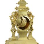 Pendule et chandeliers en bronze doré Néo-Classique (3)