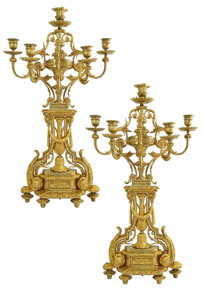 XL Chandeliers en bronze doré d'époque Napoléon III
