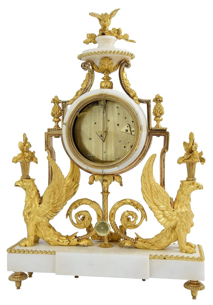 Pendule aux aigles XVIIIème Louis XVI ROBINET – Image 9
