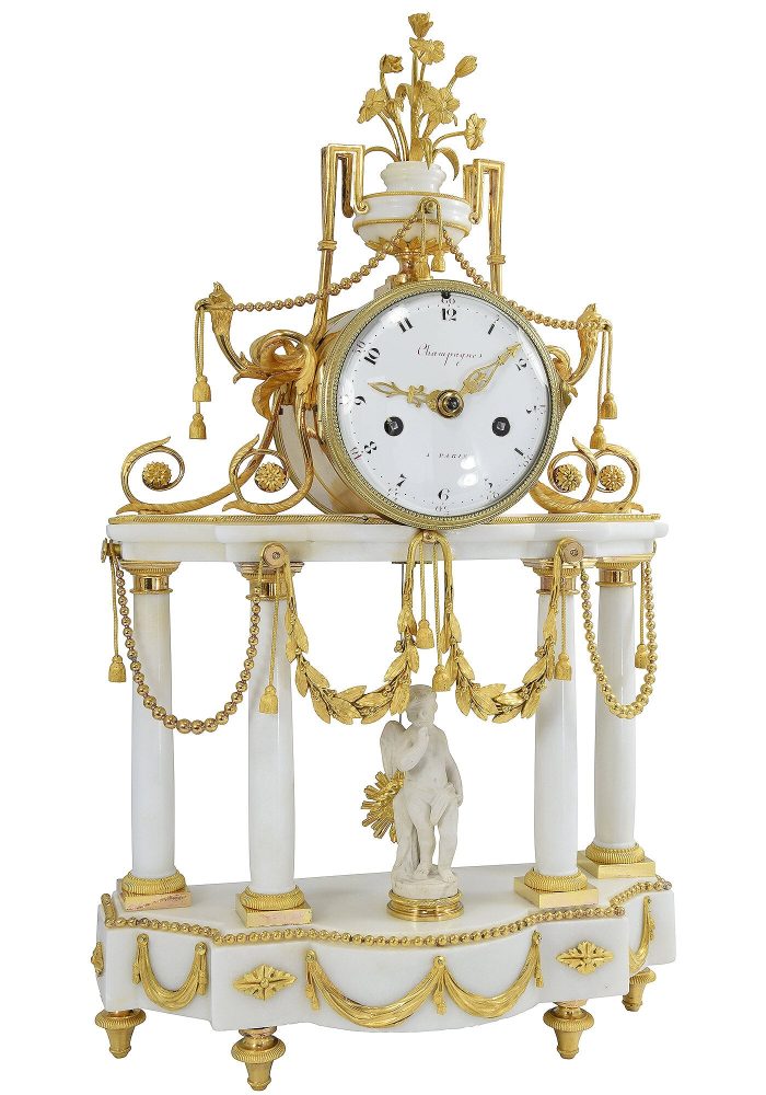 Pendule portique XVIIIème Epoque Louis XVI CHAMPAGNE