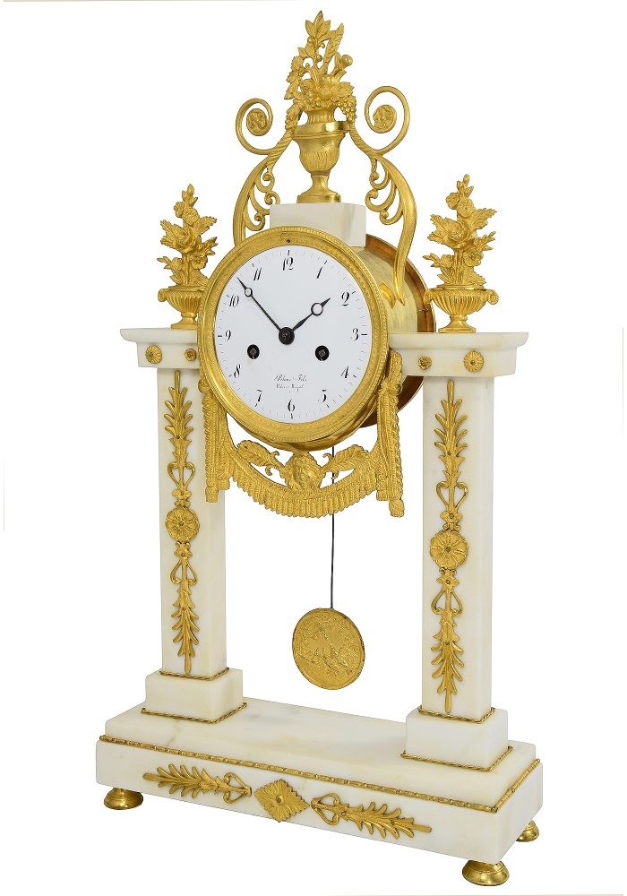 Pendule portique d'époque Empire BLANC FILS PALAIS ROYAL – Image 3