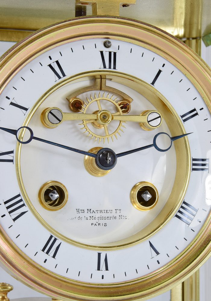 Pendule cage vitrée échappement “Brocot” XIXème - Image 2