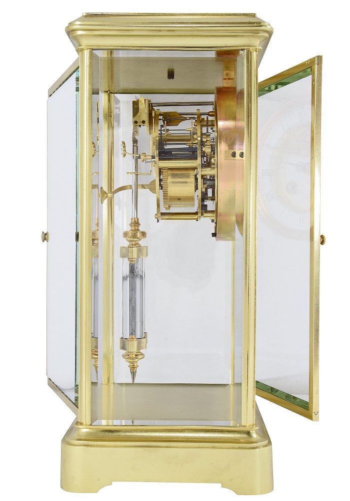 Pendule cage vitrée échappement “Brocot” XIXème - Image 5