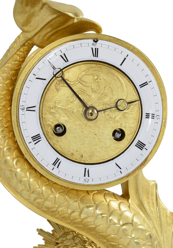 Pendule au poisson de style Empire XIXème – Bild 5