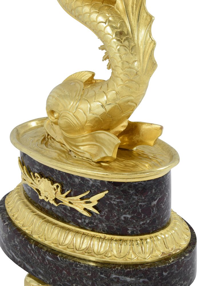 Pendule au poisson de style Empire XIXème – Bild 3