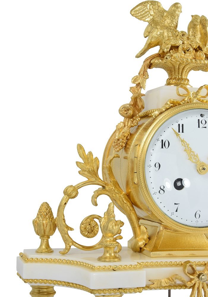 Pendule portique en marbre et bronze doré Napoléon III – Image 5