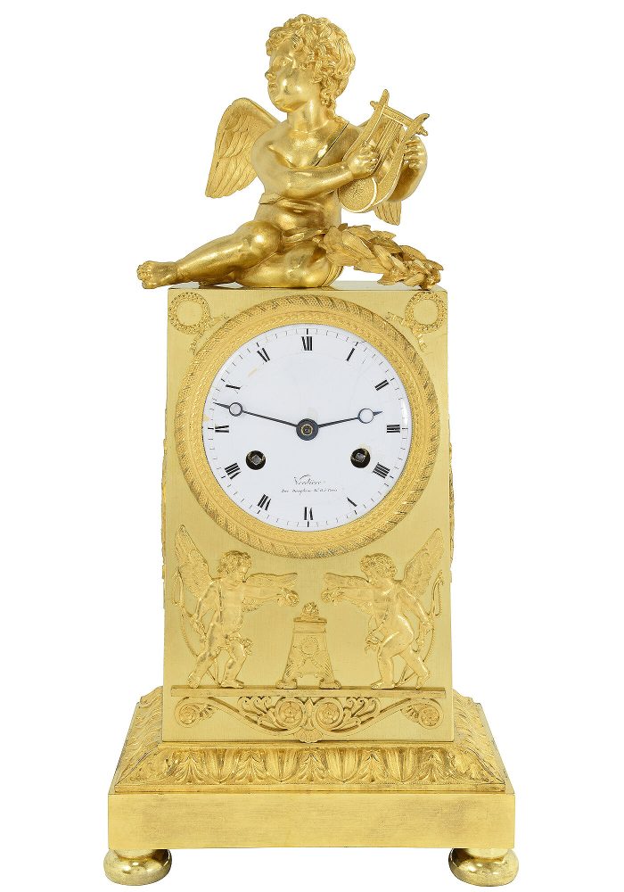 Pendule "Angelot musicien" Empire VERDIERE – Bild 3