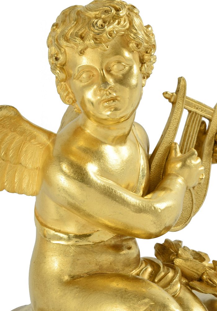 Pendule "Angelot musicien" Empire VERDIERE – Bild 5