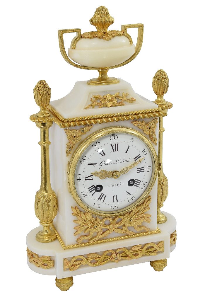 Pendule en marbre GILLE L'AINE PARIS – Bild 3