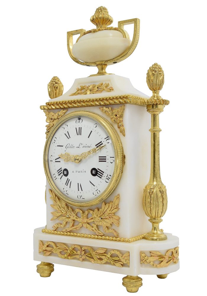 Pendule en marbre GILLE L'AINE PARIS – Bild 4