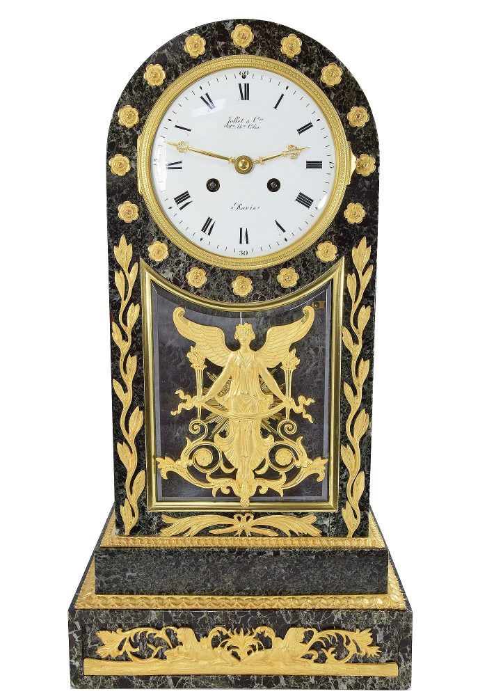 Pendule en marbre de style Empire JOLLET