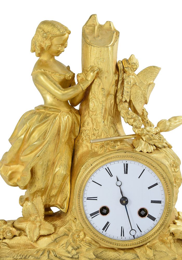 Pendule en bronze doré au mercure 1820 – Image 4