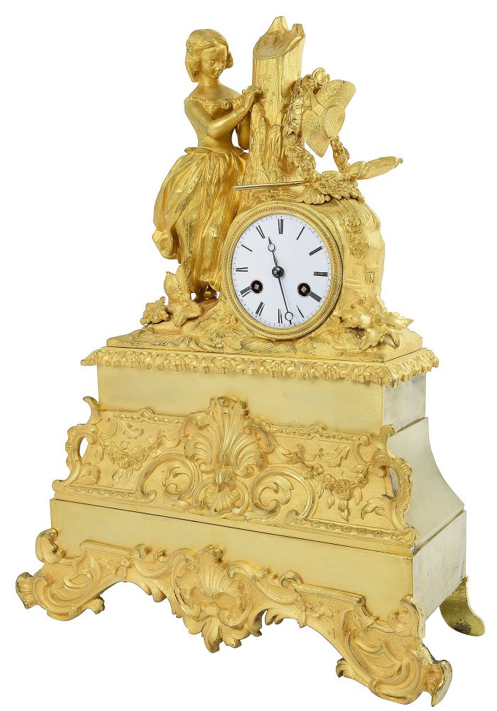 Pendule en bronze doré au mercure 1820 – Image 3