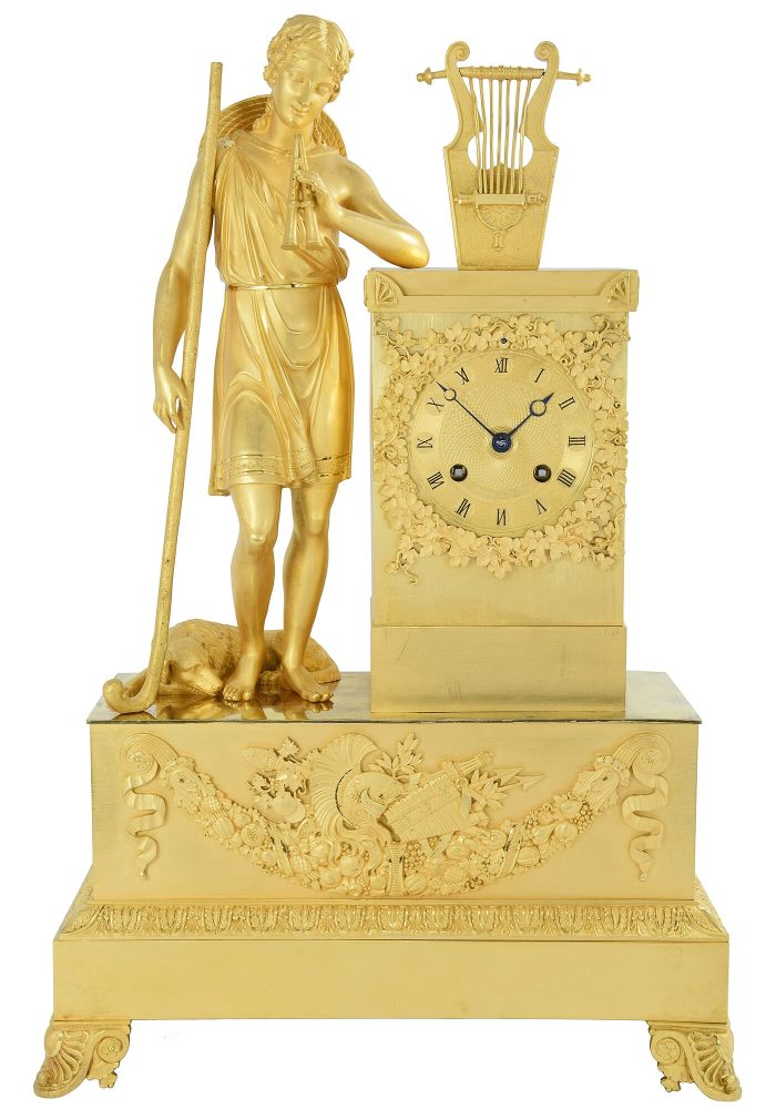 Pendule "Berger Pâris" bronze doré au mercure 1820