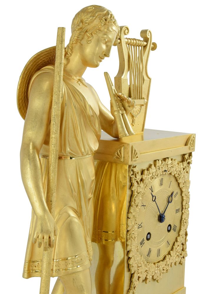 Pendule "Berger Pâris" bronze doré au mercure 1820 - Image 7