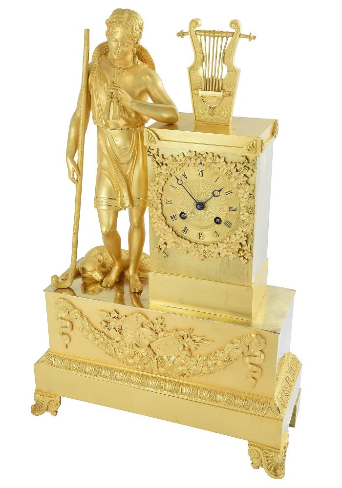 Pendule "Berger Pâris" bronze doré au mercure 1820 - Image 6