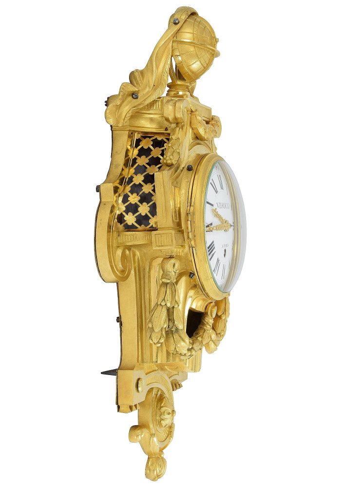 Cartel d'applique XVIIIème signé "VERDIER" 1780 – Bild 6