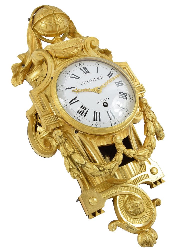 Cartel d'applique XVIIIème signé "VERDIER" 1780 – Bild 5