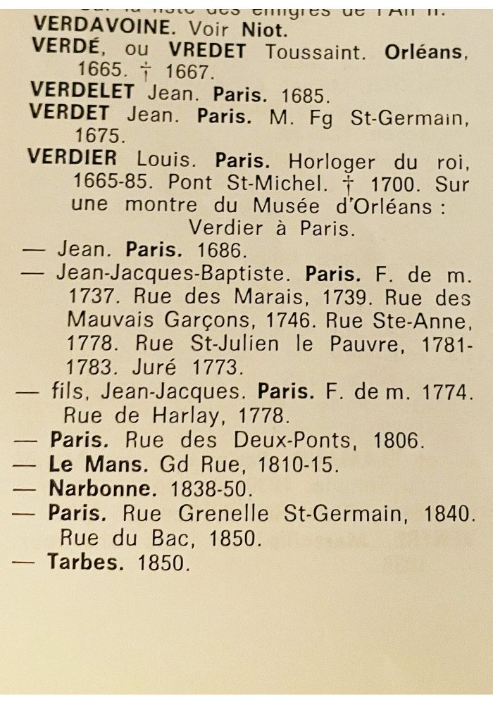 Cartel d'applique XVIIIème signé "VERDIER" 1780 – Bild 7