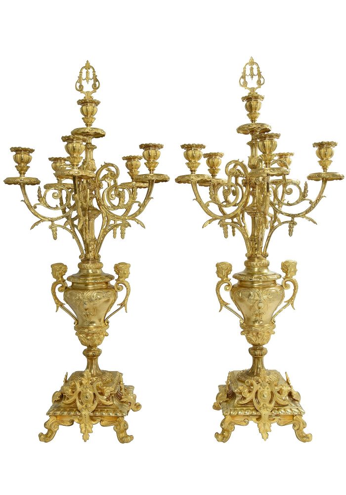 XL Chandeliers en bronze doré d'époque Napoléon III – Image 3
