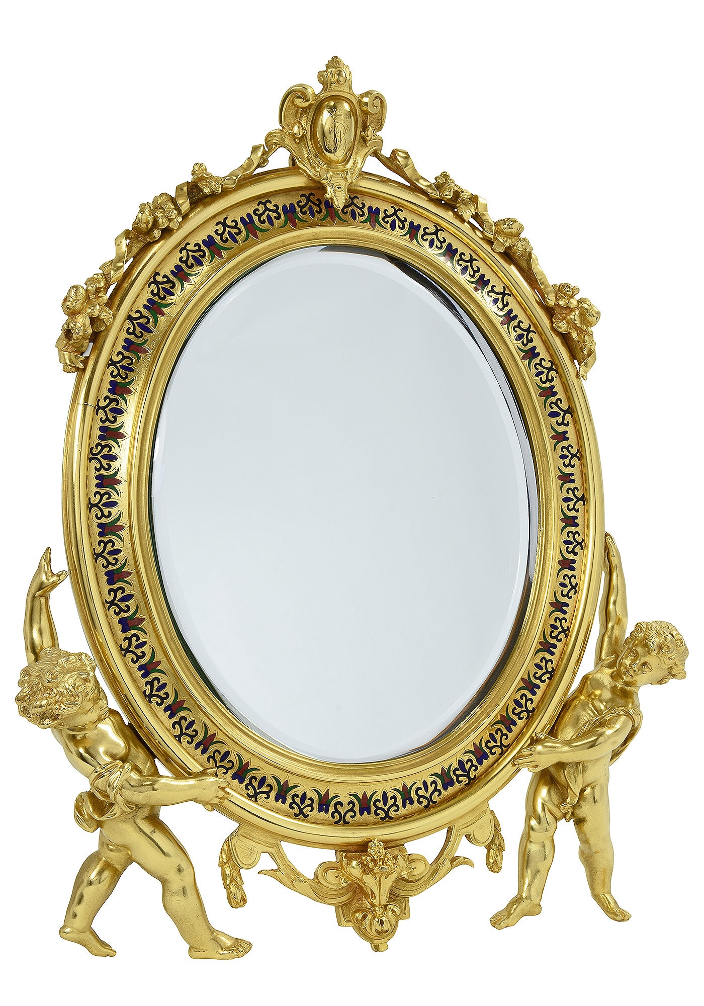 miroir bronze cloisonne (1)