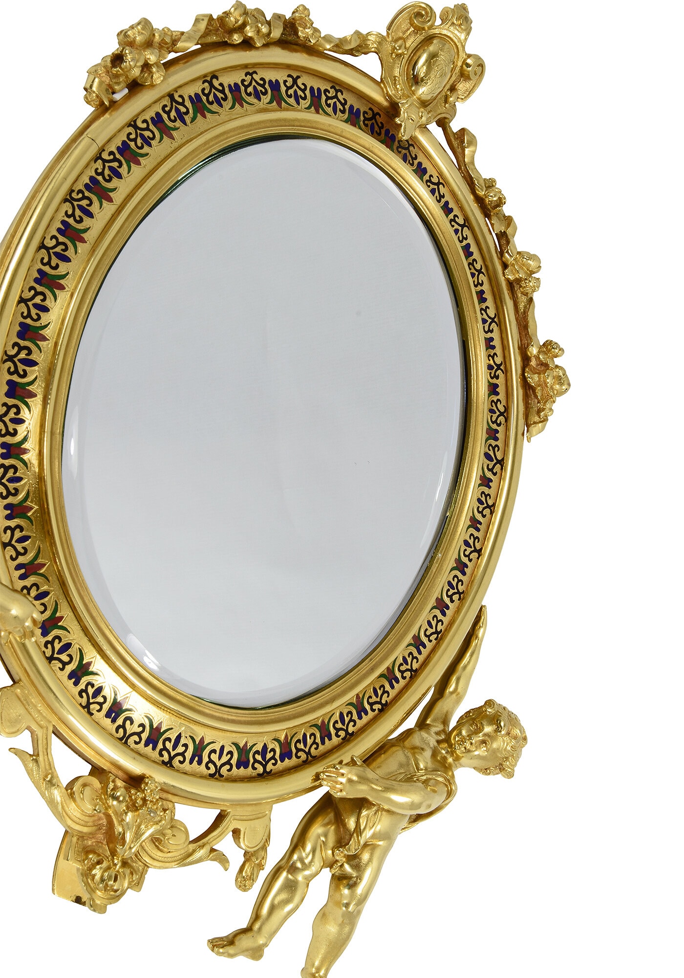miroir bronze cloisonne (7)