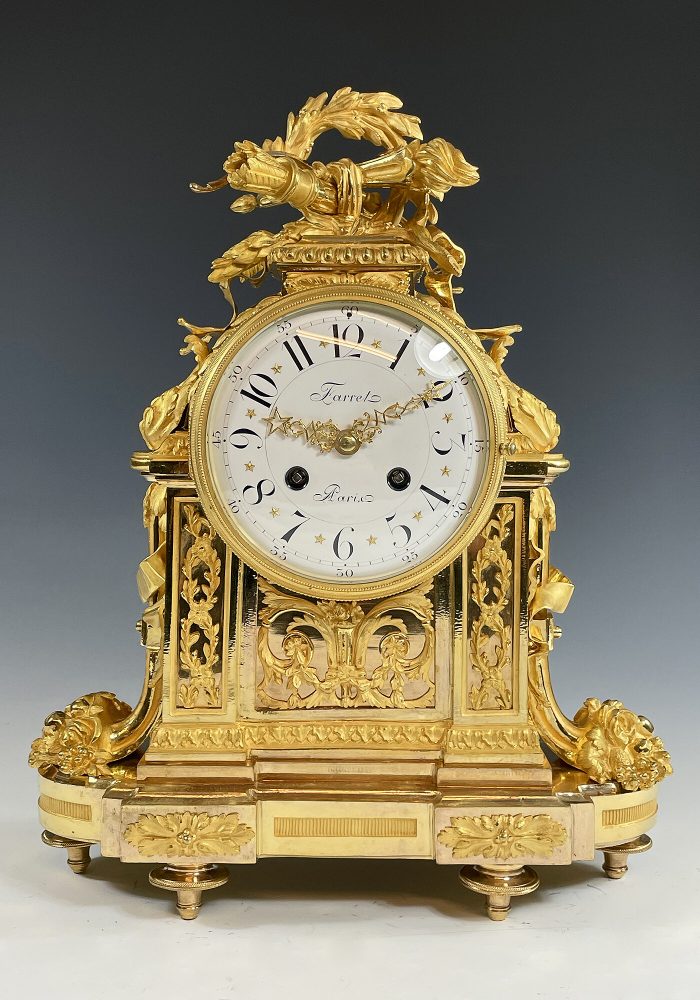 Pendule en bronze doré Napoléon III FARRET