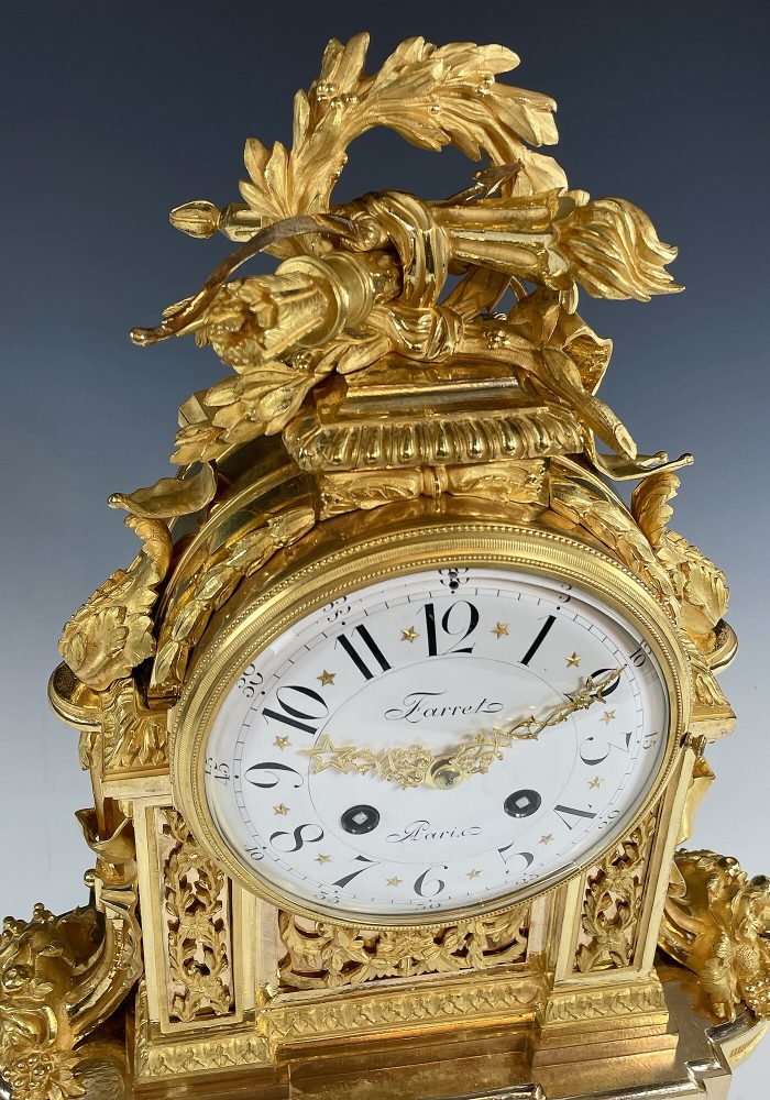 Pendule en bronze doré Napoléon III FARRET - Image 6