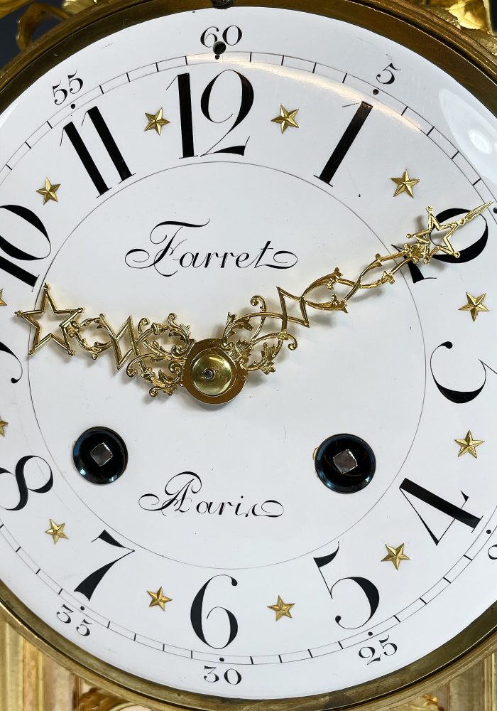 Pendule en bronze doré Napoléon III FARRET - Image 7