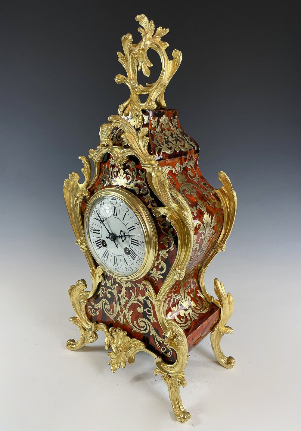 pendule cartel ecaille de tortue marqueterie (1)