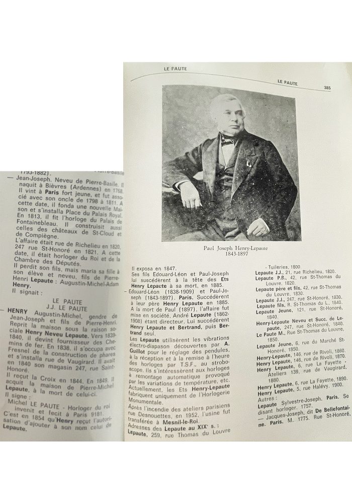 Grande Pendule portique "LEPAUTE HORLOGER DU ROY" – Bild 8