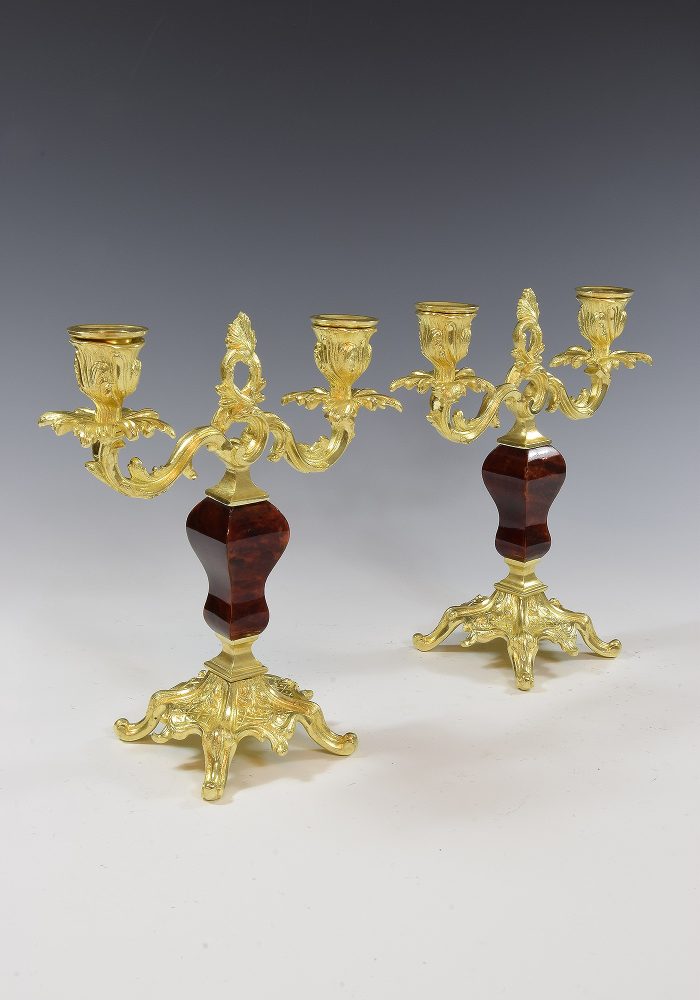 Chandeliers Louis XV Bronze doré et Écaille de tortue Napoléon III – Bild 4