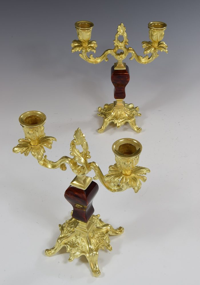 Chandeliers Louis XV Bronze doré et Écaille de tortue Napoléon III – Bild 3