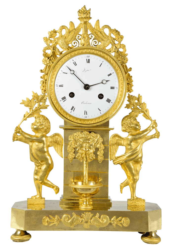 Pendule "fontaine" Epoque Empire IZAC