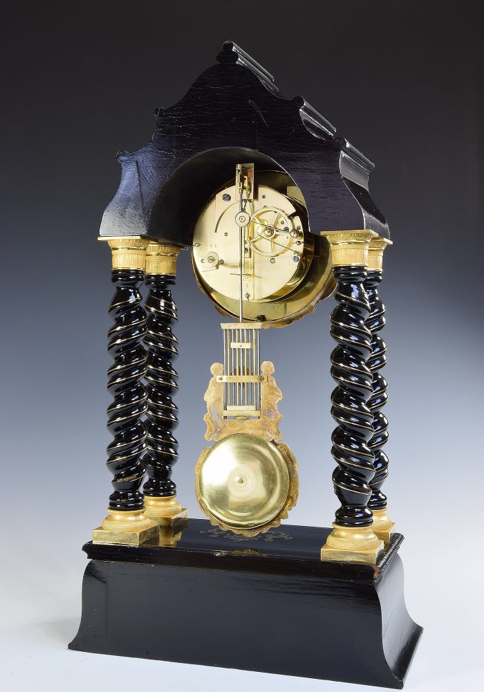 Pendule portique en marqueterie ROLLIN 1840 – Image 7