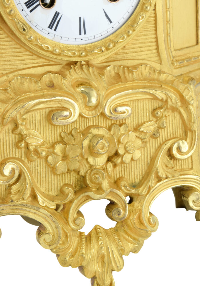 Pendule bronze doré au mercure 1850 – Image 6