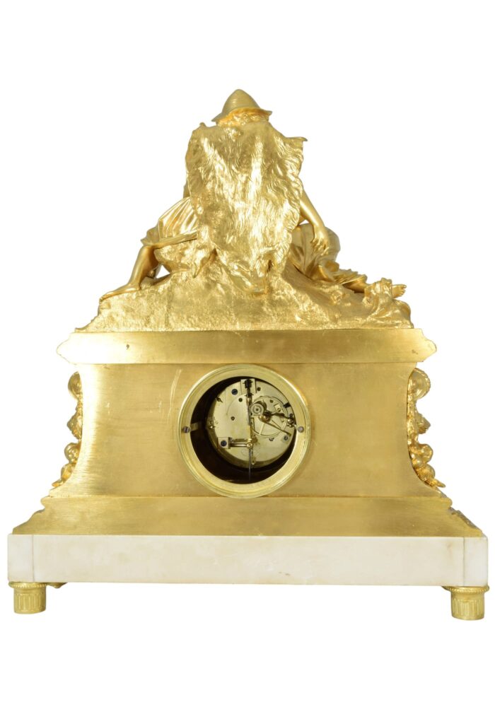 Pendule "Pâris le berger" bronze doré au mercure 1850 – Image 11
