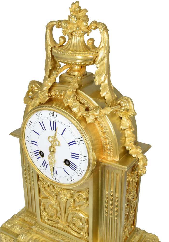 Pendule en bronze doré Napoléon III – Image 6