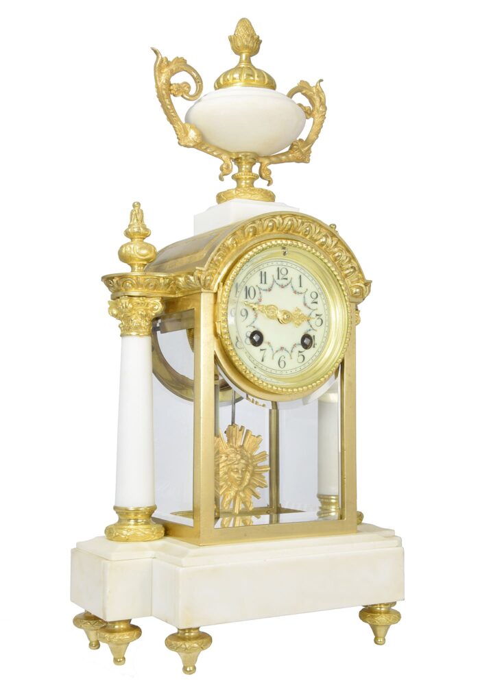 Pendule cage vitré bronze et marbre Horloger : MARTI – Bild 3