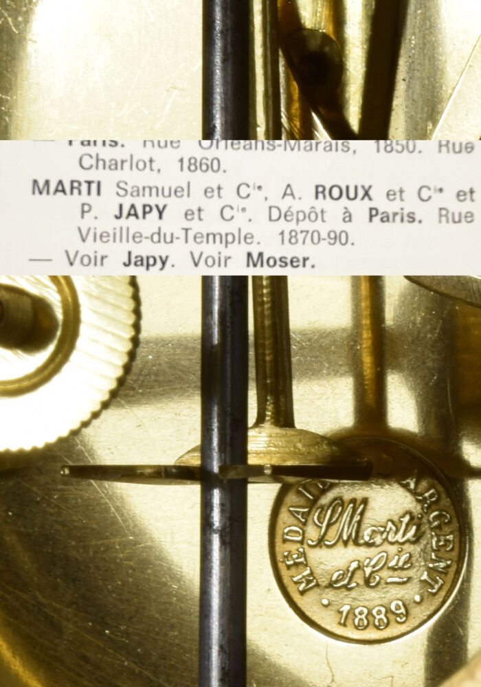 Pendule cage vitré bronze et marbre Horloger : MARTI – Bild 7