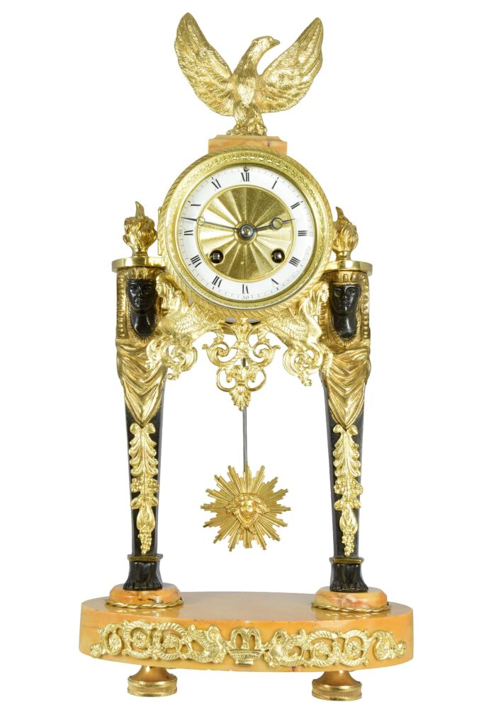 Pendule portique "Retour Egypte" Empire MOUGIN – Image 1