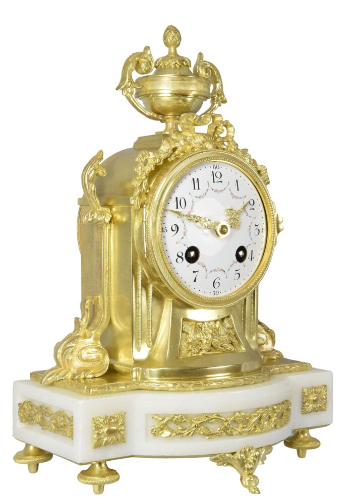 Pendule en marbre et bronze doré Napoléon III - Image 2