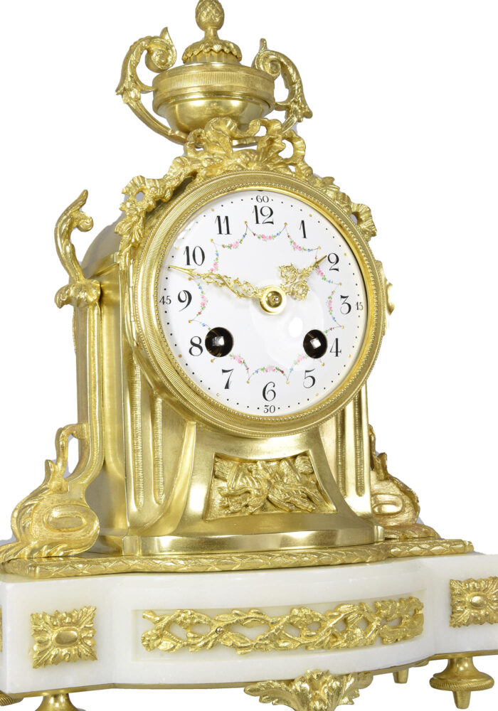 Pendule en marbre et bronze doré Napoléon III - Image 6