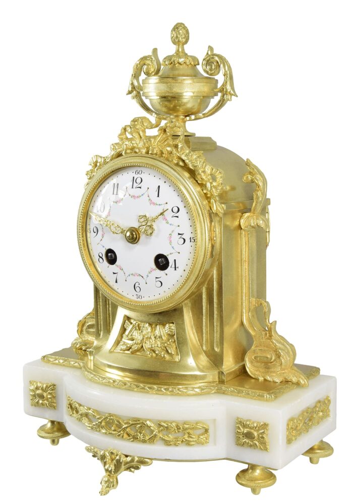 Pendule en marbre et bronze doré Napoléon III - Image 5