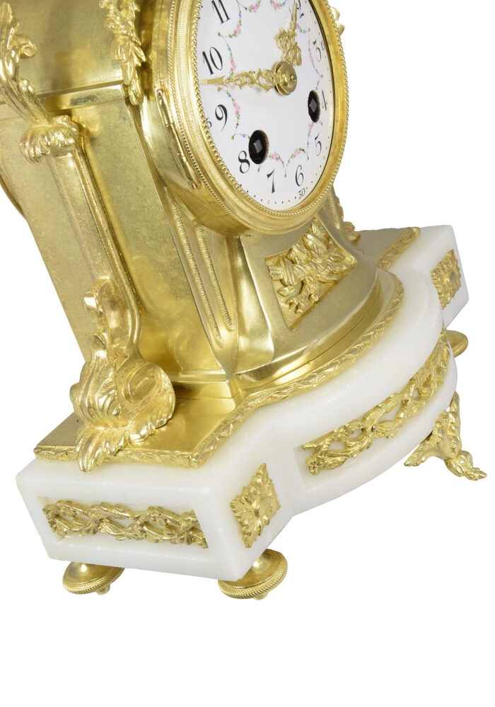 Pendule en marbre et bronze doré Napoléon III - Image 4