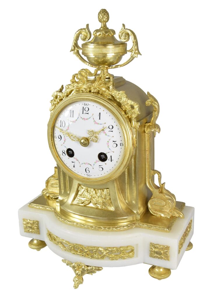 Pendule en marbre et bronze doré Napoléon III - Image 3