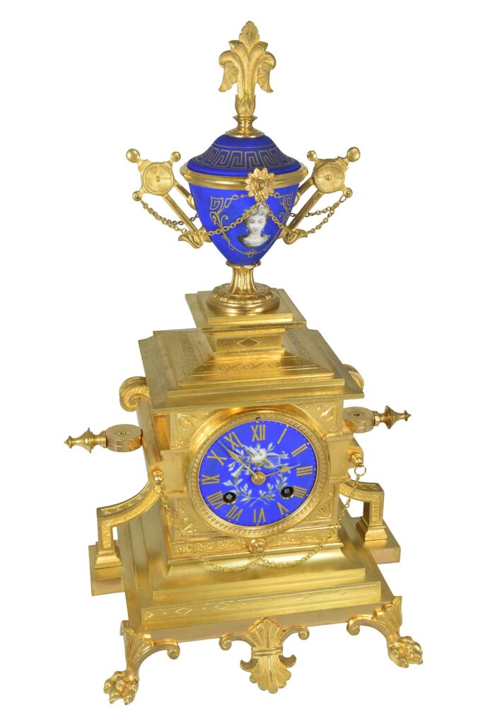 Pendule en bronze et porcelaine PALAIS ROYAL 1870 – Image 5