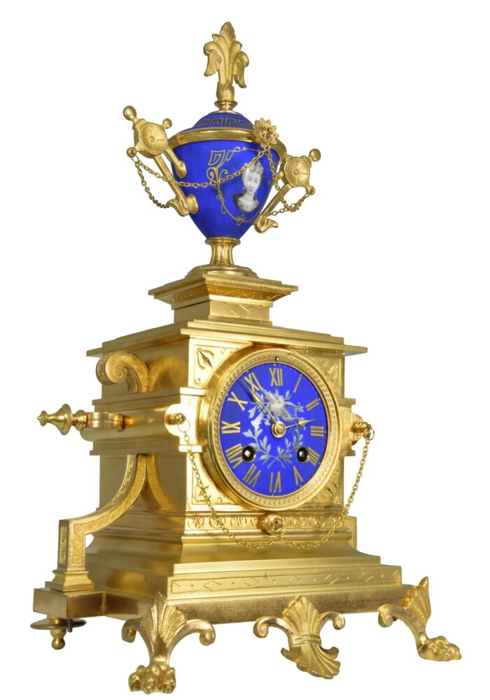 Pendule en bronze et porcelaine PALAIS ROYAL 1870 – Image 3