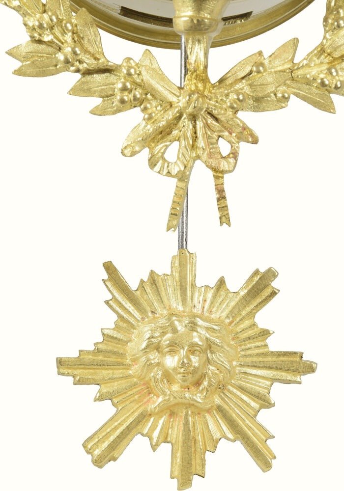 Pendule portique marbre de carrare et bronze doré Napoléon III – Image 6