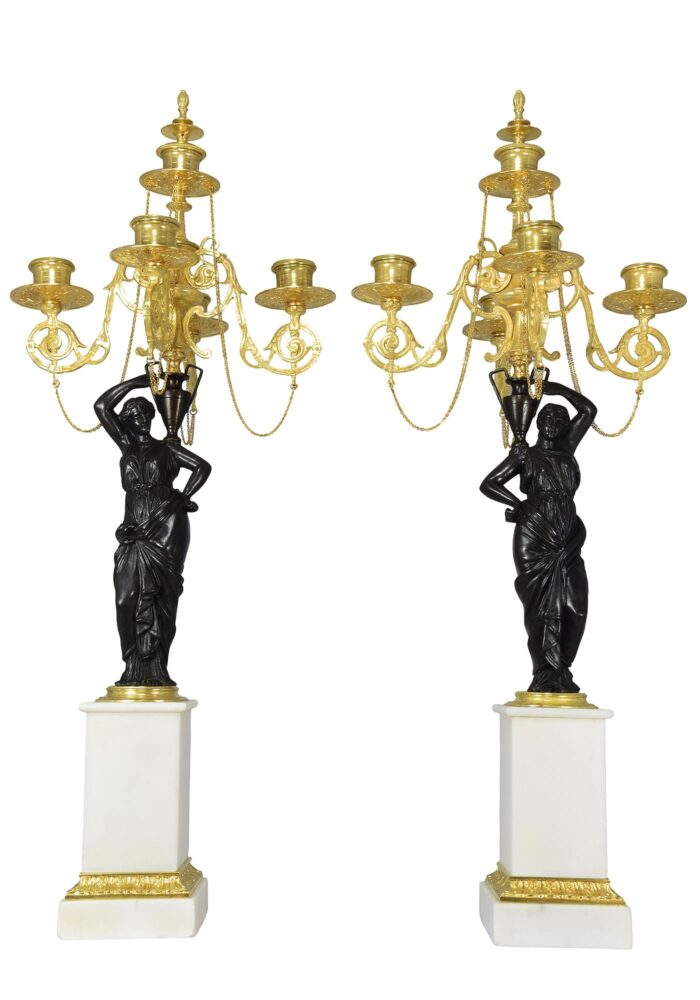 Candélabres aux Vestales Napoléon III - Image 3